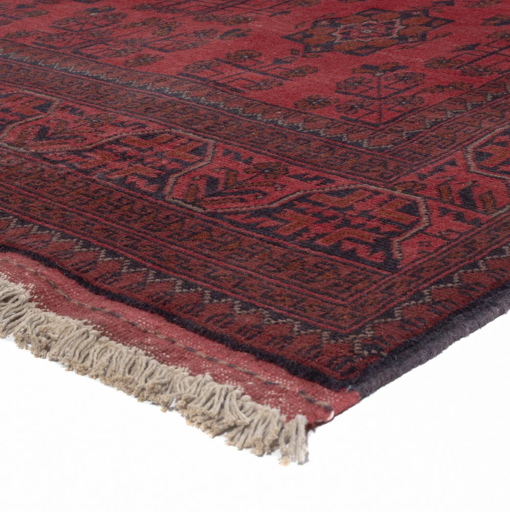 Tapete afegão - Kunduz - 294 x 195 cm - vermelho