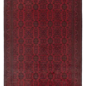 Tapete afegão - Kunduz - 294 x 195 cm - vermelho