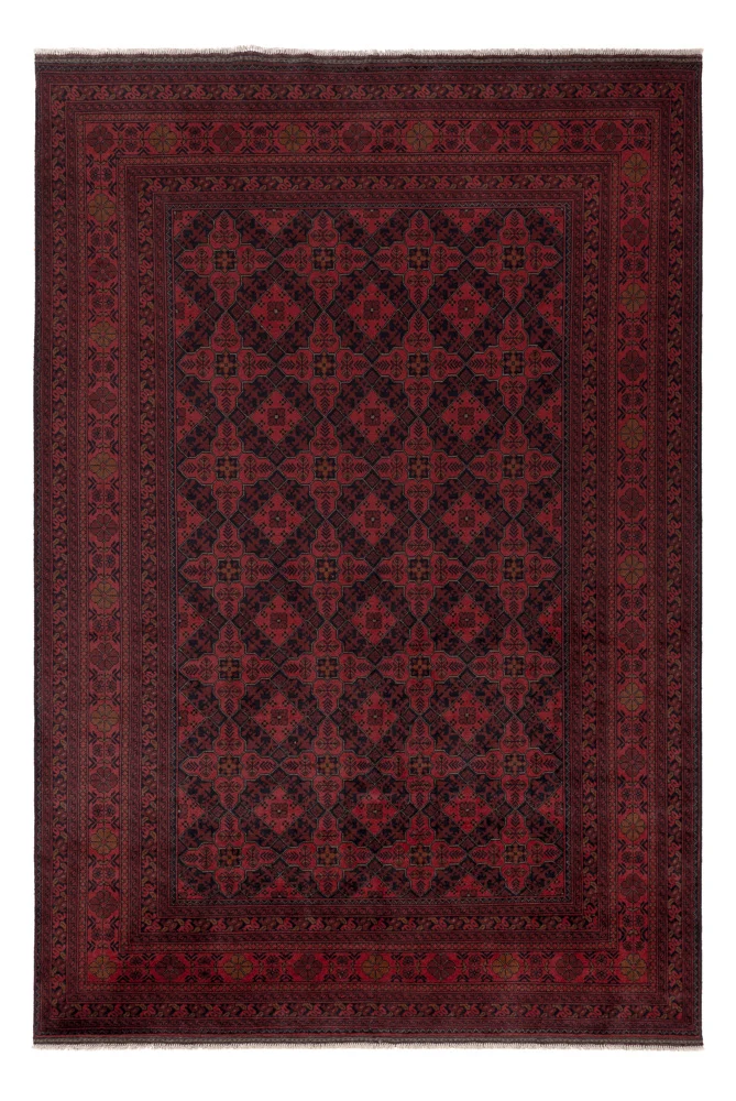 Tapete afegão - Kunduz - 295 x 197 cm - vermelho