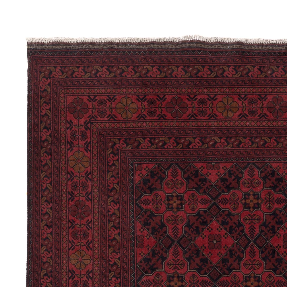 Tapete afegão - Kunduz - 295 x 197 cm - vermelho