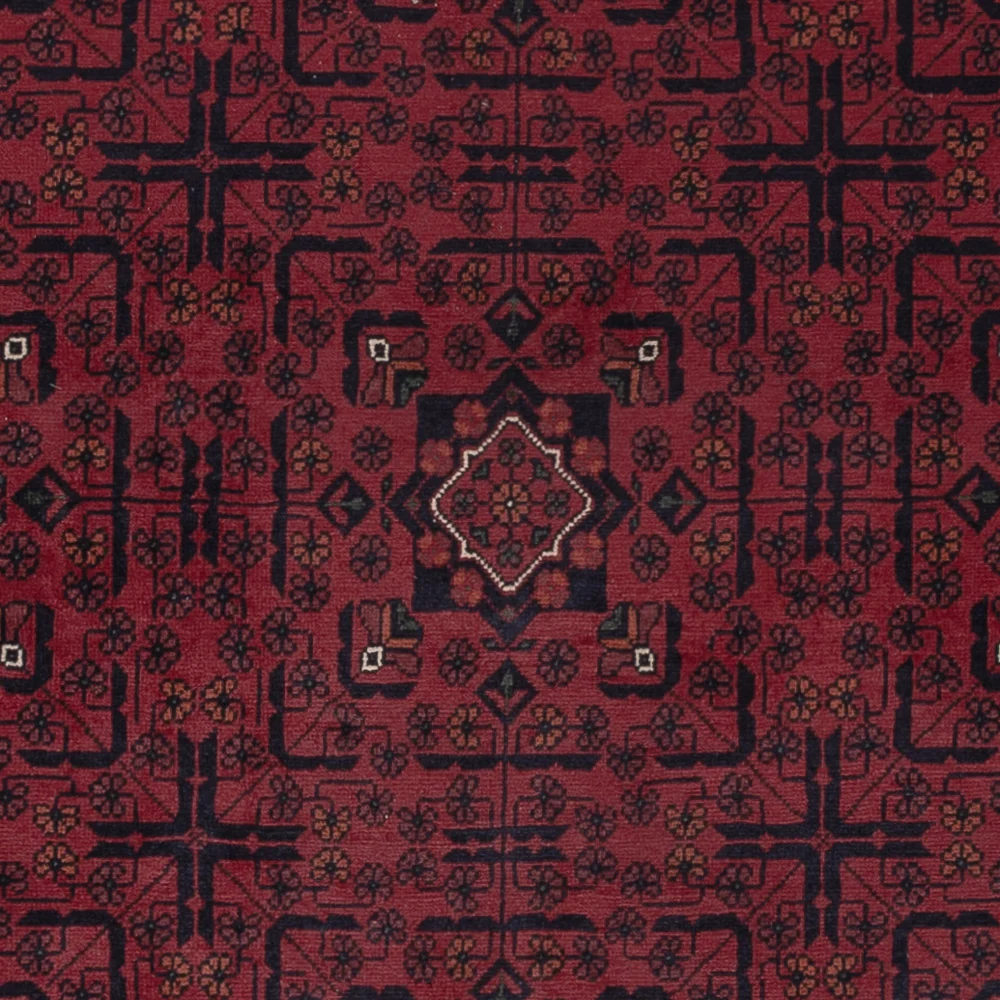 Tapete afegão - Kunduz - 300 x 197 cm - vermelho escuro