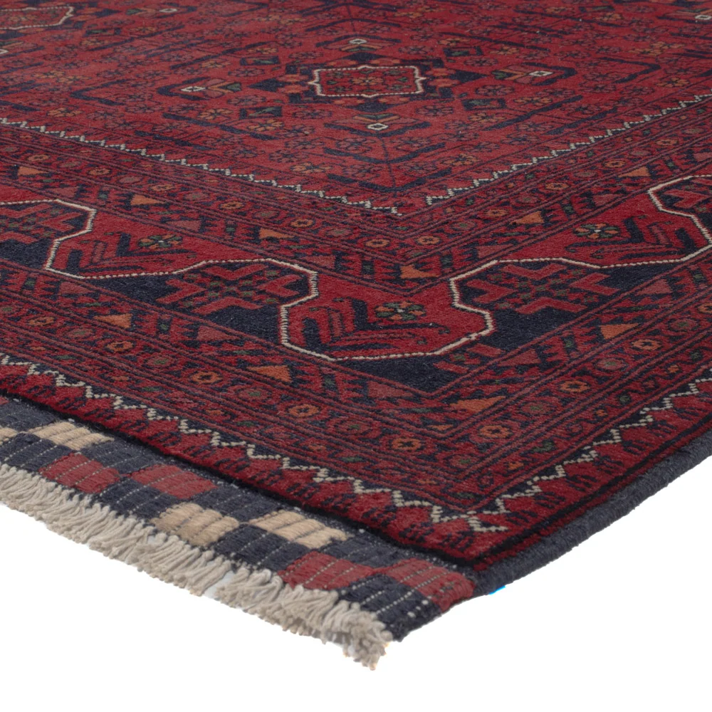 Tapete afegão - Kunduz - 300 x 197 cm - vermelho escuro