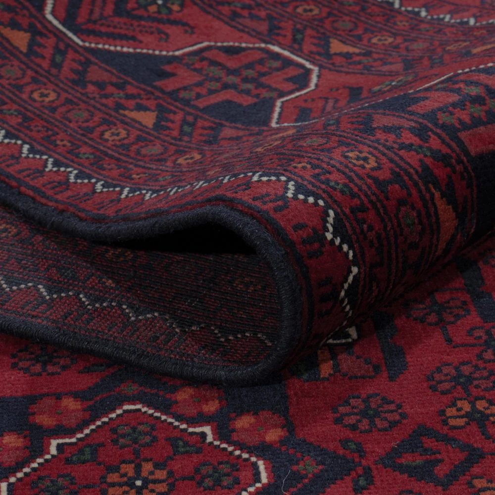 Tapete afegão - Kunduz - 300 x 197 cm - vermelho escuro