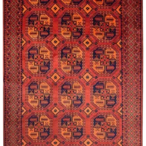 Tapete afegão - Kunduz - 300 x 199 cm - vermelho
