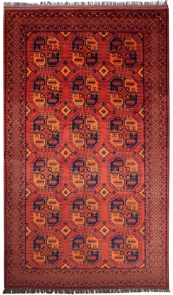 Tapete afegão - Kunduz - 300 x 199 cm - vermelho