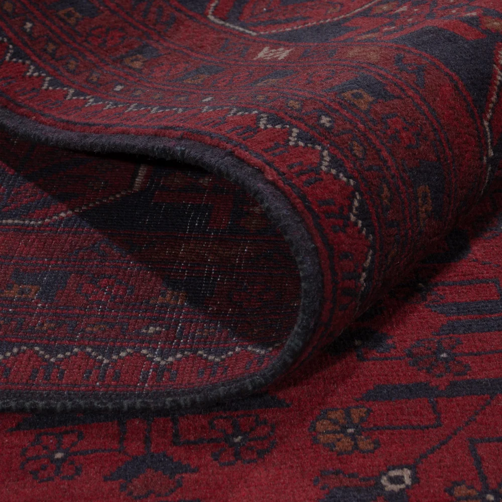 Tapete afegão - Kunduz - 306 x 196 cm - vermelho escuro