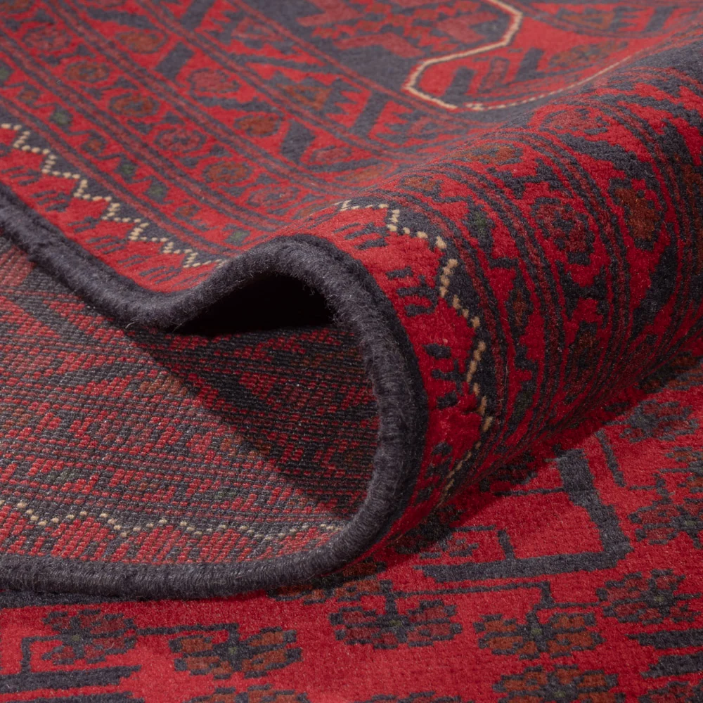 Tapete afegão - Kunduz - 354 x 248 cm - vermelho