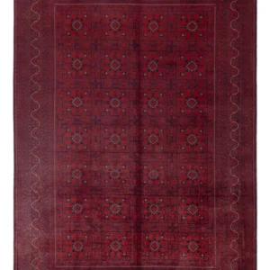 Tapete afegão - Kunduz - 357 x 249 cm - vermelho