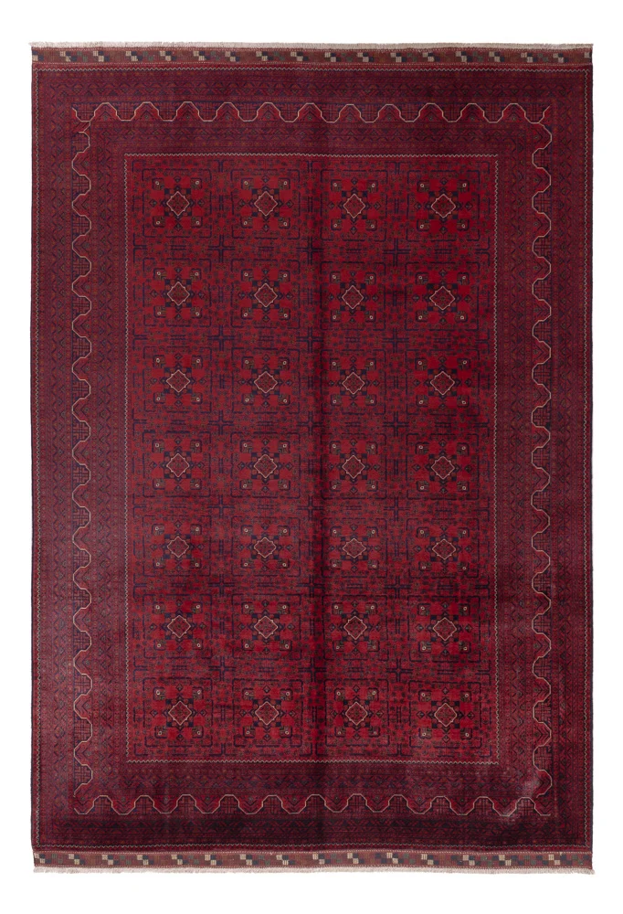 Tapete afegão - Kunduz - 357 x 249 cm - vermelho