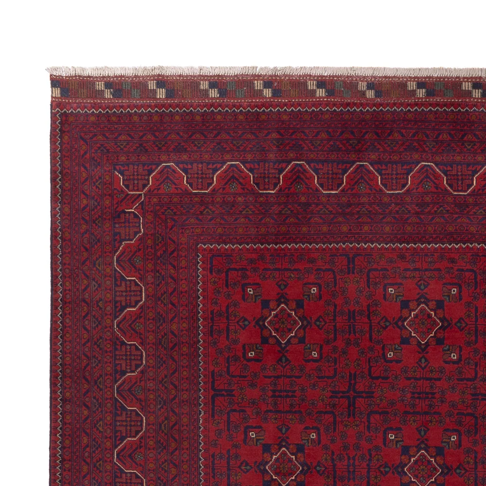 Tapete afegão - Kunduz - 357 x 249 cm - vermelho