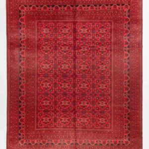 Tapete afegão - Kunduz - 366 x 297 cm - vermelho