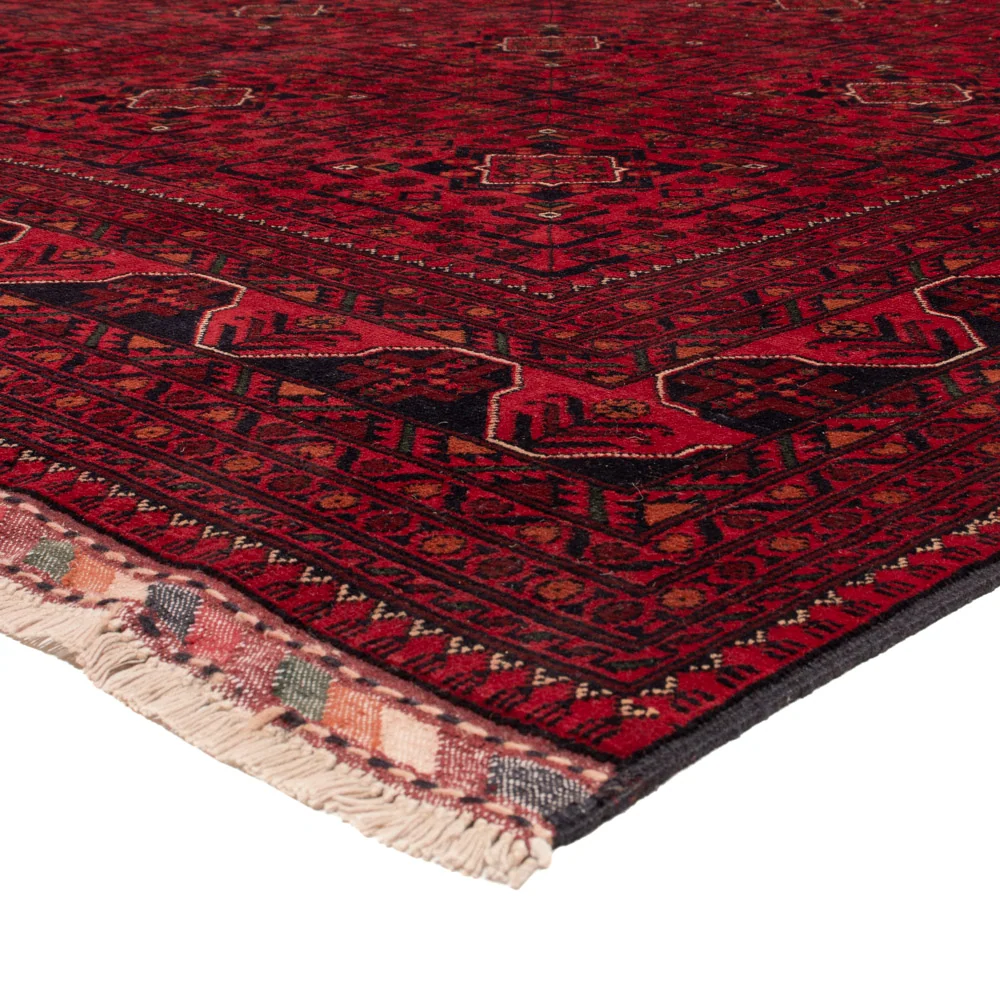 Tapete afegão - Kunduz - Real - 343 x 247 cm - vermelho