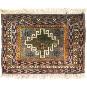 Tapete afegão - 64 x 47 cm - multicolorido