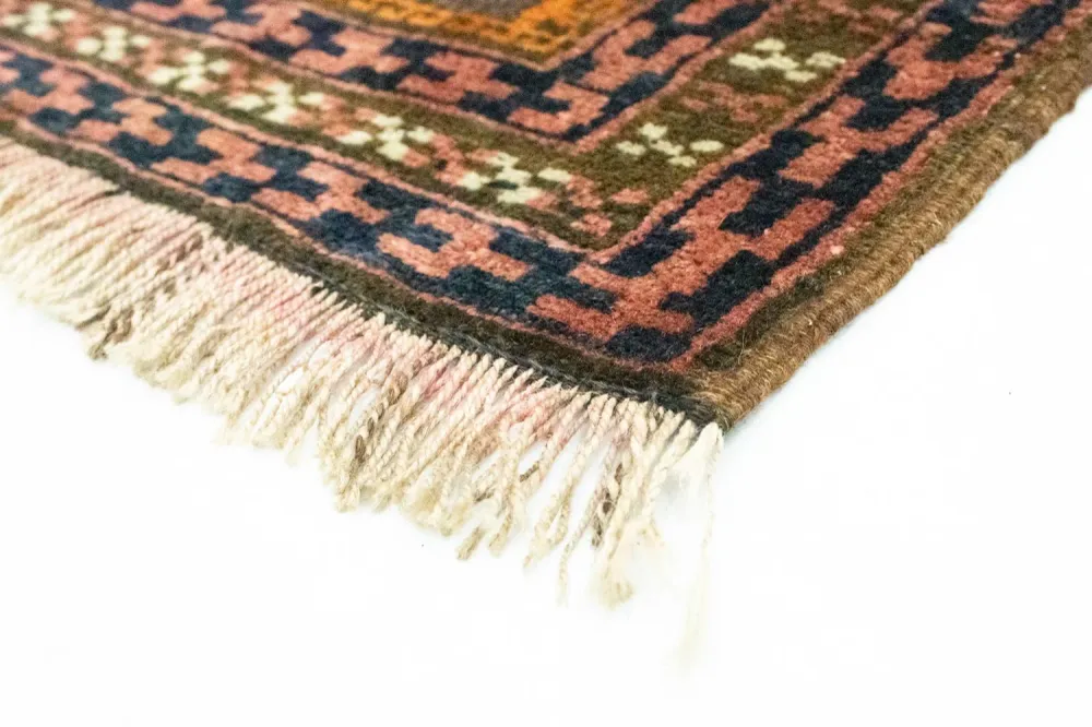 Tapete afegão - 64 x 47 cm - multicolorido