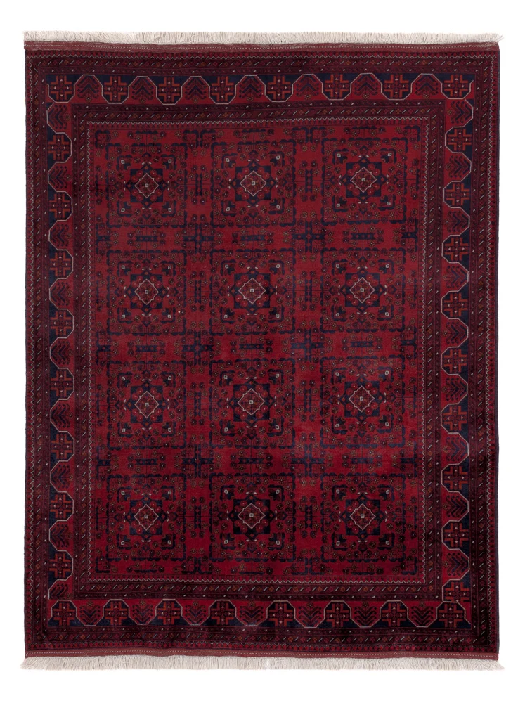 Tapete afegão - Real - 195 x 151 cm - vermelho