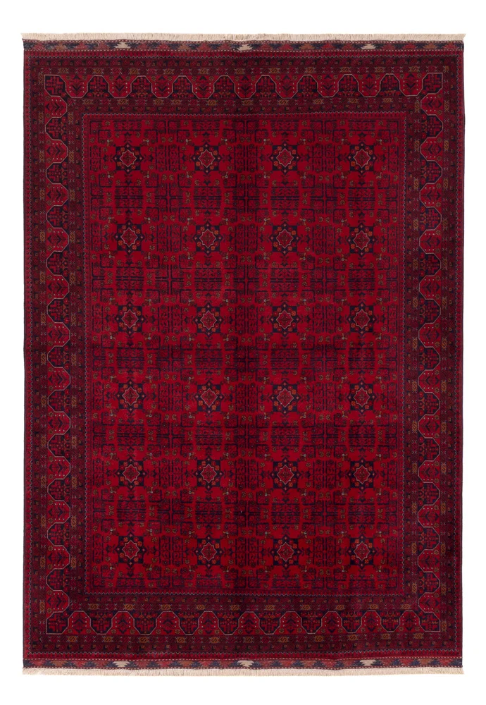 Tapete afegão - Real - 241 x 170 cm - vermelho