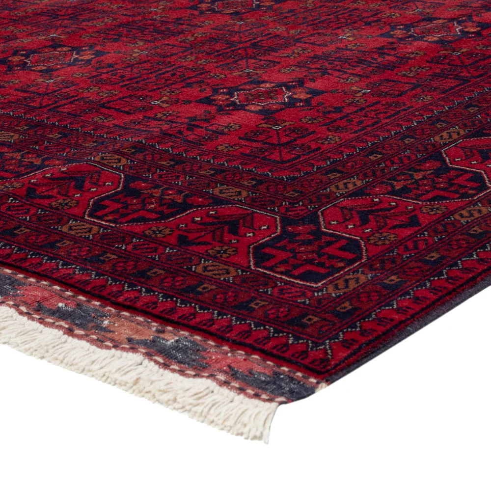 Tapete afegão - Real - 241 x 170 cm - vermelho