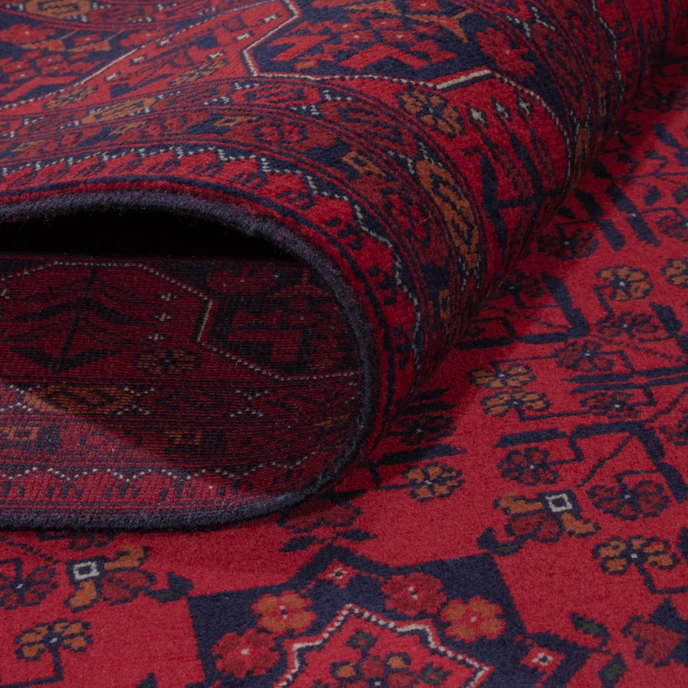 Tapete afegão - Real - 241 x 170 cm - vermelho
