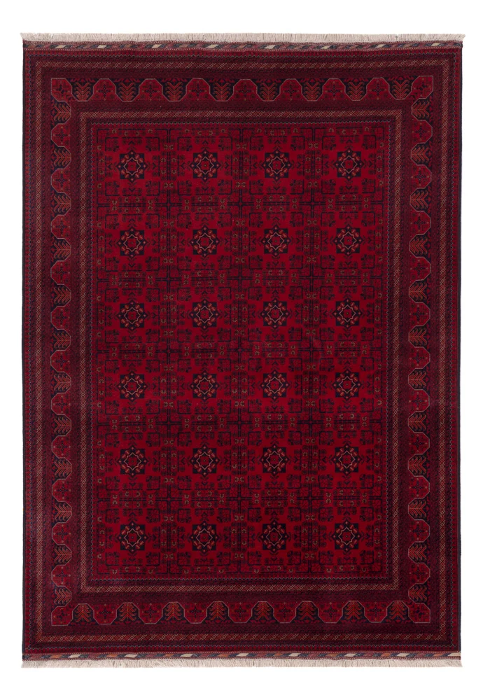 Tapete afegão - Real - 243 x 172 cm - vermelho