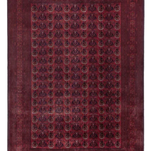 Tapete afegão - Real - 288 x 200 cm - vermelho escuro