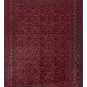 Tapete afegão - Real - 288 x 202 cm - vermelho escuro