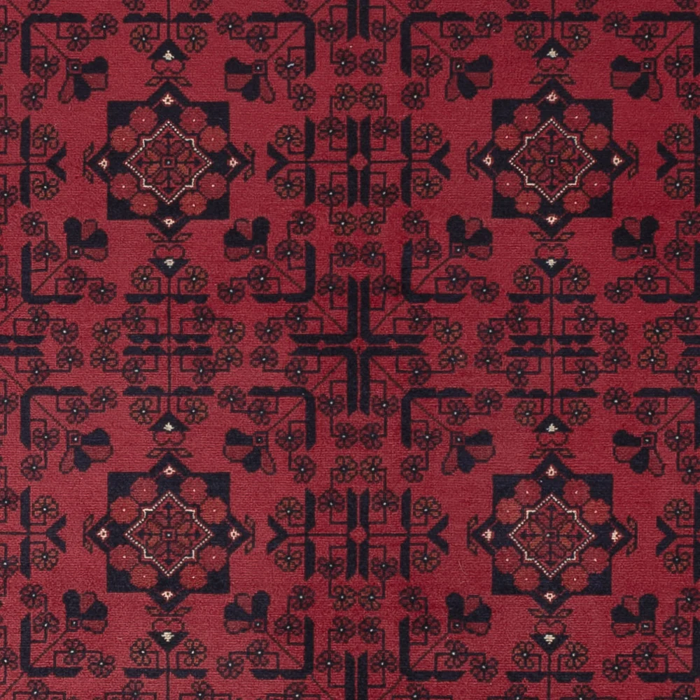 Tapete afegão - Real - 288 x 202 cm - vermelho escuro