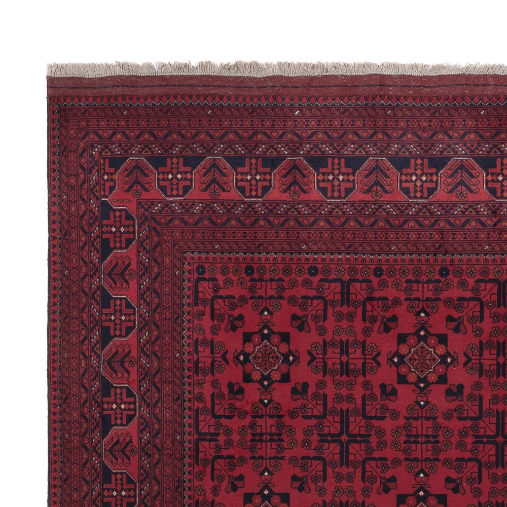 Tapete afegão - Real - 288 x 202 cm - vermelho escuro