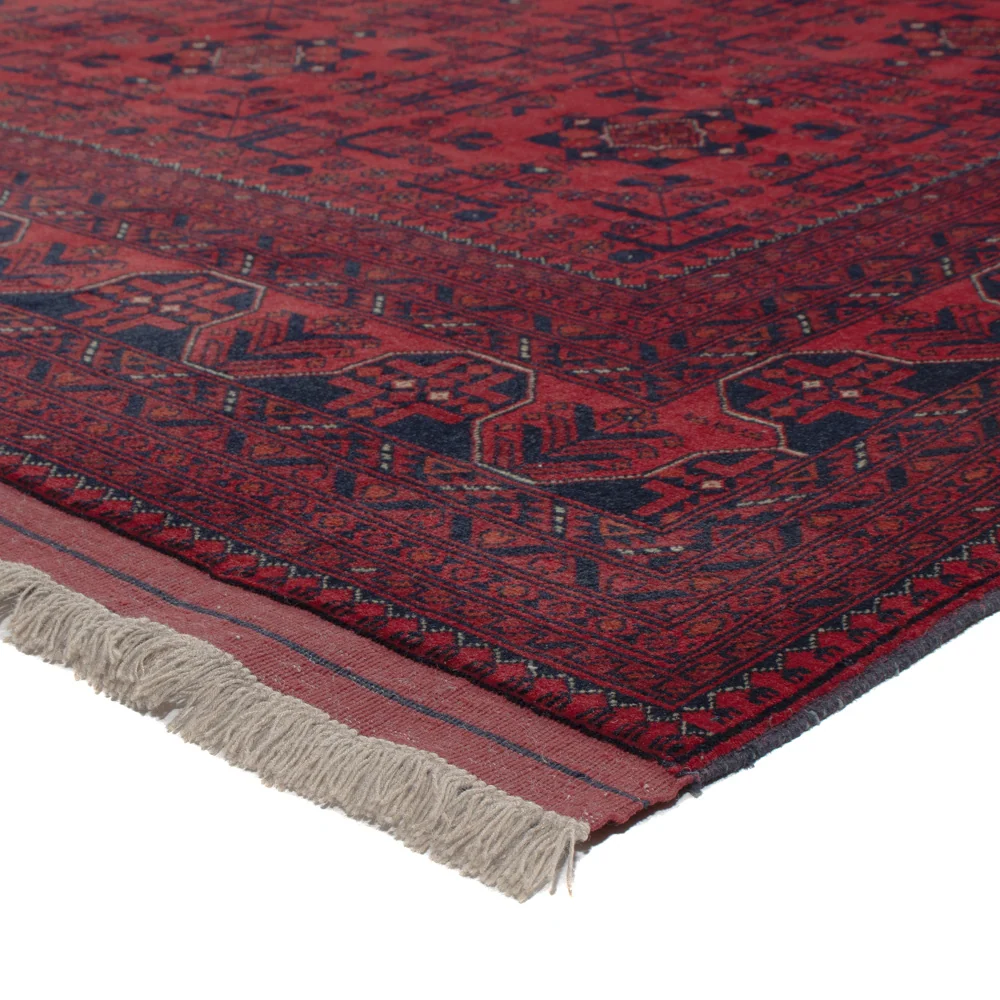 Tapete afegão - Real - 288 x 202 cm - vermelho escuro