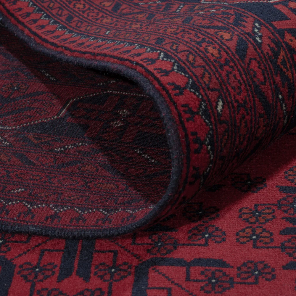 Tapete afegão - Real - 288 x 202 cm - vermelho escuro