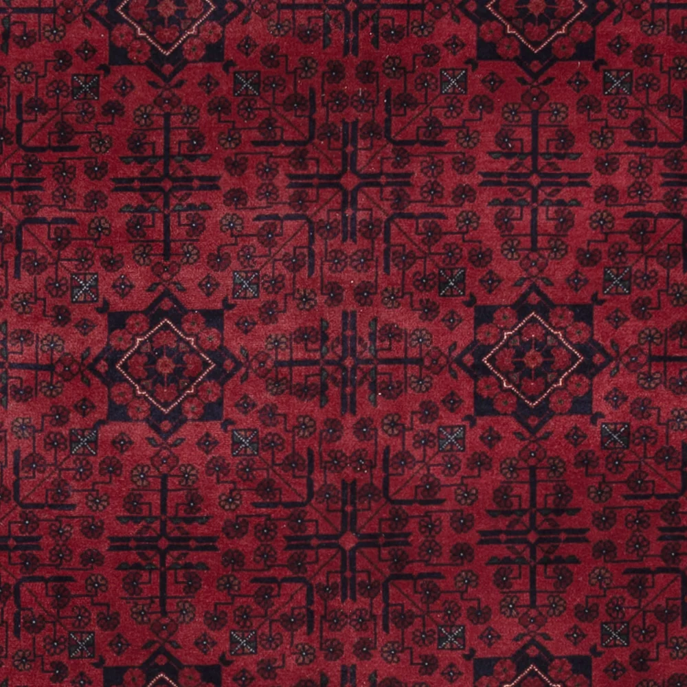 Tapete afegão - Real - 293 x 200 cm - vermelho escuro