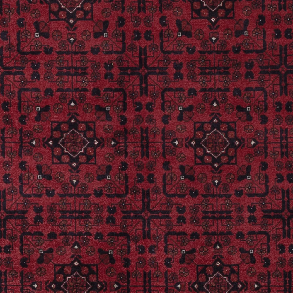 Tapete afegão - Real - 294 x 202 cm - vermelho escuro