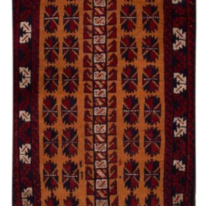 Tapete Baluch - 123 x 76 cm - camelo