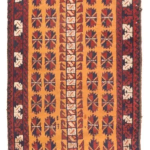 Tapete Baluch - 123 x 76 cm - multicolorido