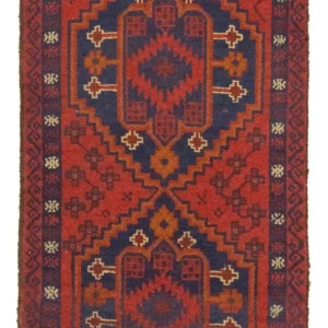 Tapete Baluch - 127 x 70 cm - vermelho