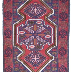 Tapete Baluch - 128 x 84 cm - vermelho
