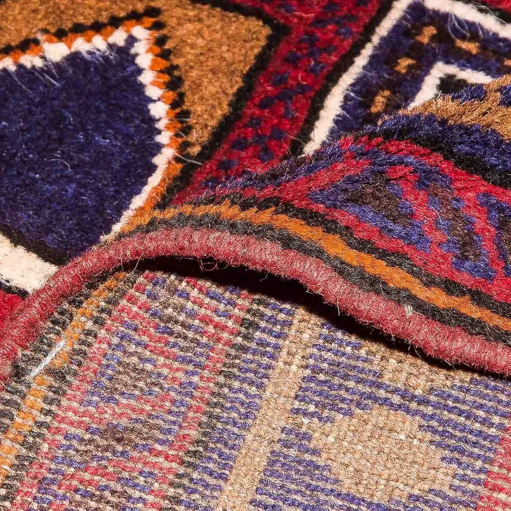Tapete Baluch - 130 x 83 cm - multicolorido