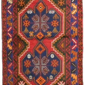 Tapete Baluch - 130 x 88 cm - vermelho