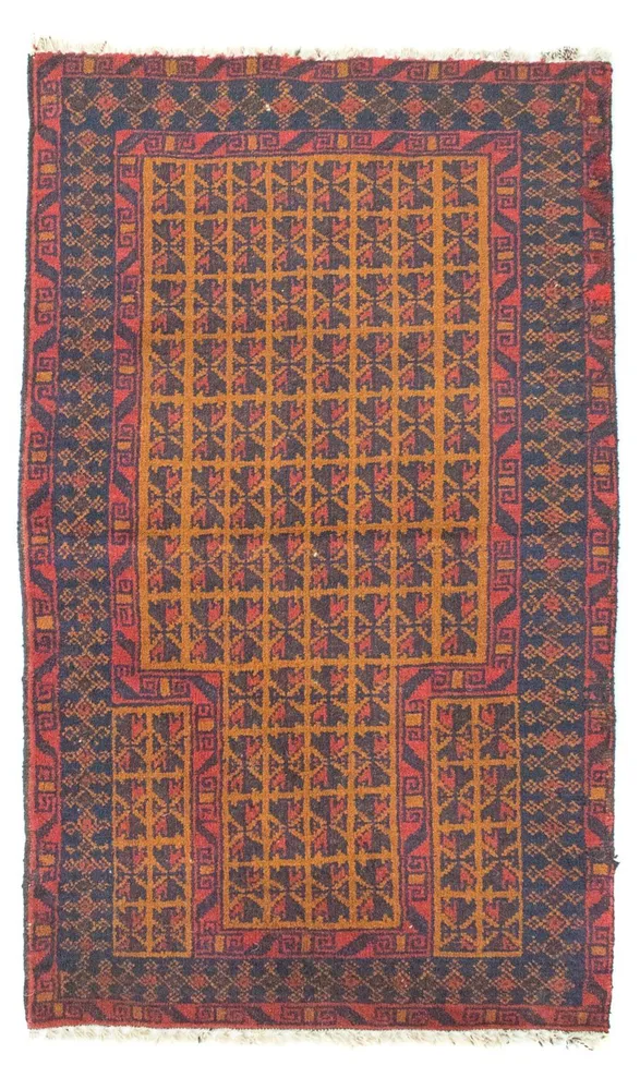 Tapete Baluch - 131 x 75 cm - castanho