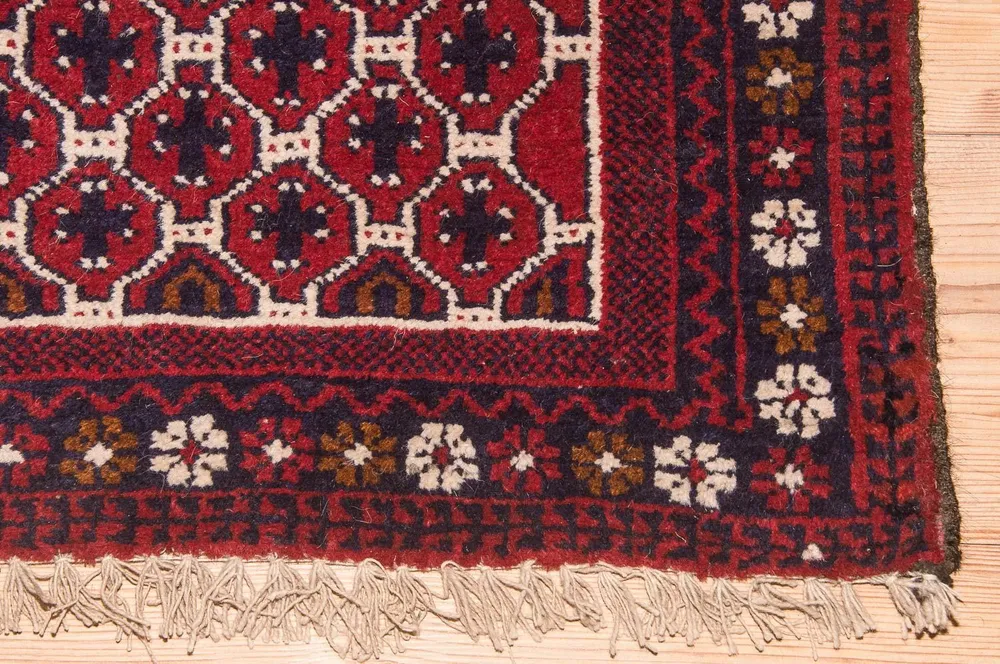 Tapete Baluch - 131 x 79 cm - multicolorido