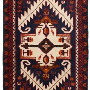 Tapete Baluch - 132 x 84 cm - azul