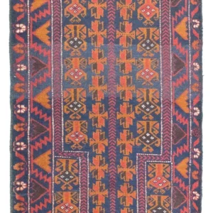 Tapete Baluch - 133 x 83 cm - azul