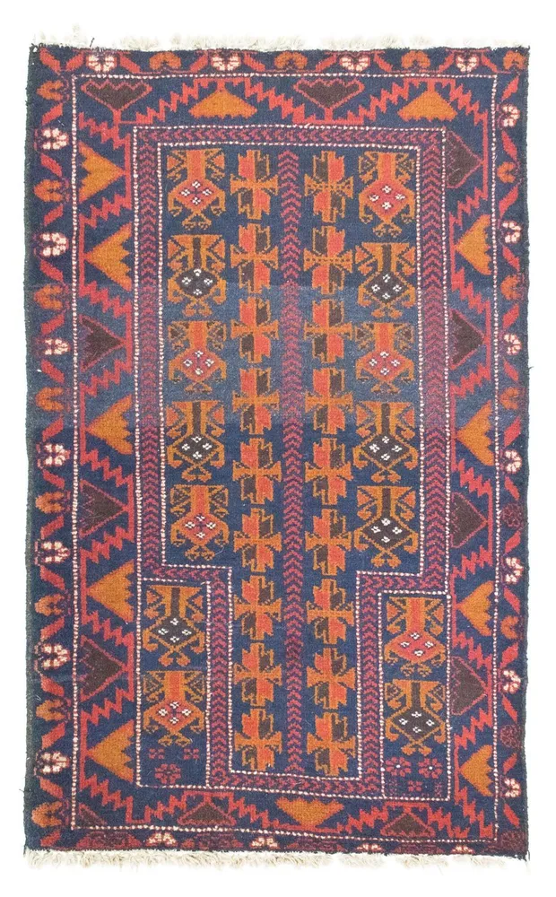 Tapete Baluch - 133 x 83 cm - azul