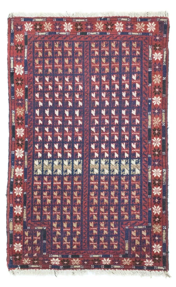 Tapete Baluch - 136 x 82 cm - castanho