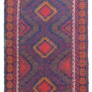 Tapete Baluch - 137 x 81 cm - azul