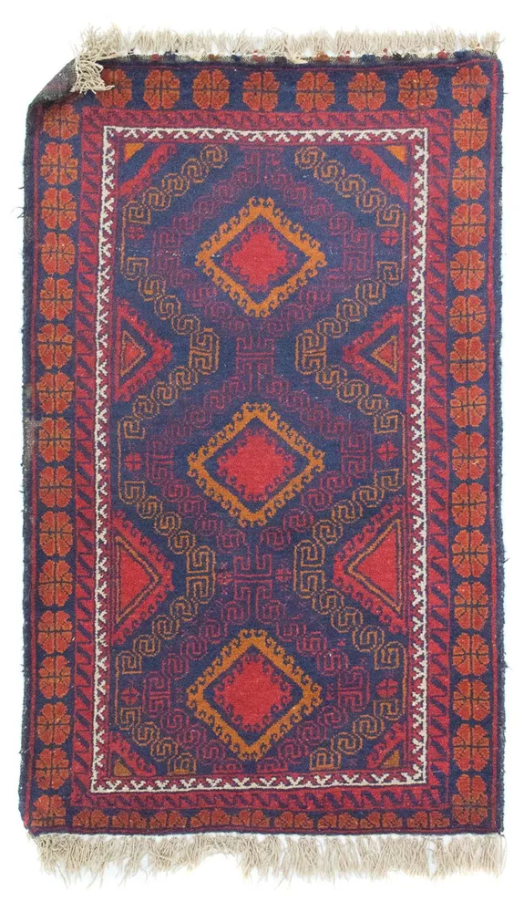 Tapete Baluch - 137 x 81 cm - azul