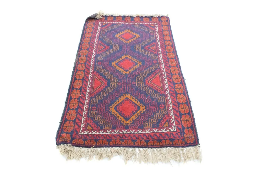 Tapete Baluch - 137 x 81 cm - azul