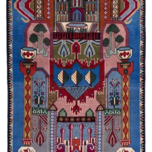 Tapete Baluch - 140 x 90 cm - azul