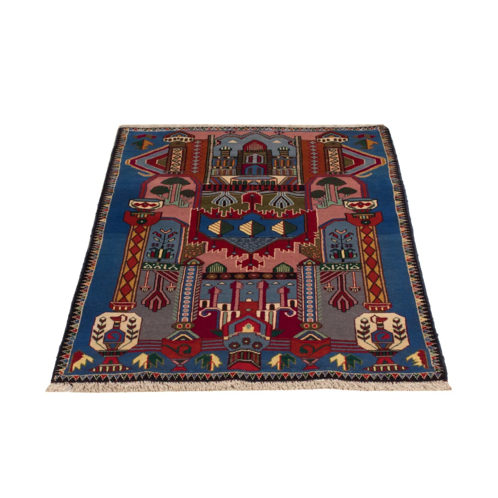Tapete Baluch - 140 x 90 cm - azul