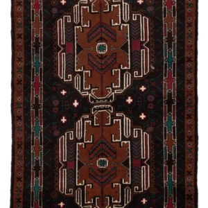 Tapete Baluch - 140 x 90 cm - multicolorido