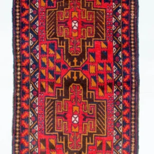 Tapete Baluch - 142 x 84 cm - vermelho